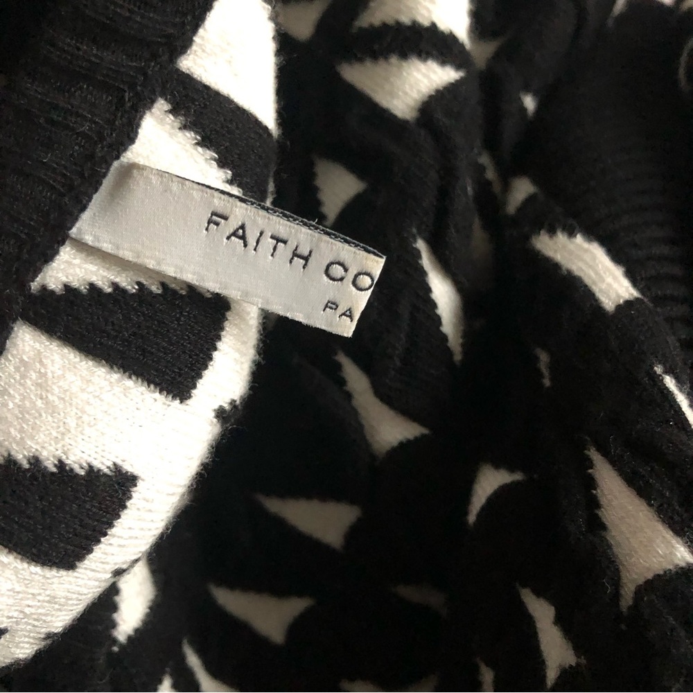 Faith Connexion Sweater Dress Geometric Jacquard Knit - Picture 9 of 11